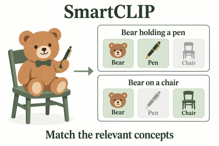 Conceptual diagram: Use caption-conditioned masks over representations to align relevant concept modules while retaining the complete image representation..